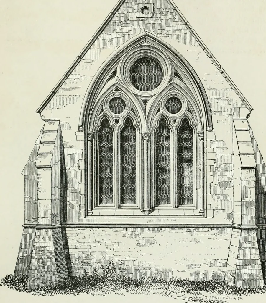An illustration from An attempt to discriminate the styles of architecture in England, from the conquest to the reformation : with a sketch of the Grecian and Roman orders, 1881, leaf 194