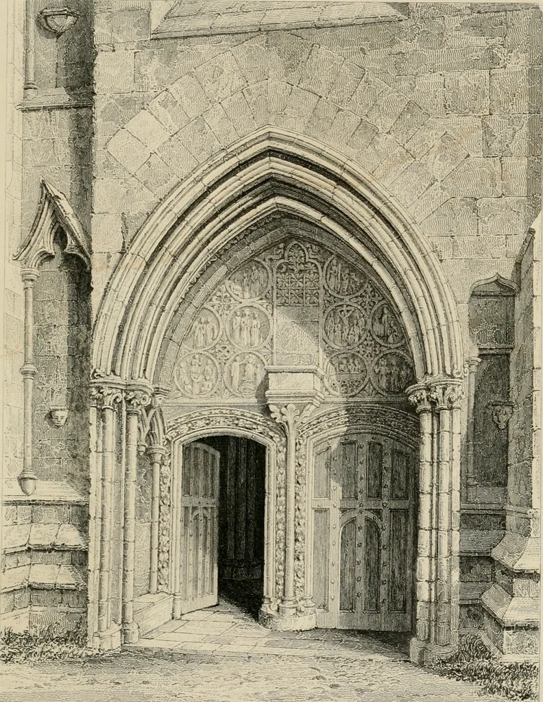 An illustration from An attempt to discriminate the styles of architecture in England, from the conquest to the reformation : with a sketch of the Grecian and Roman orders, 1881, leaf 196