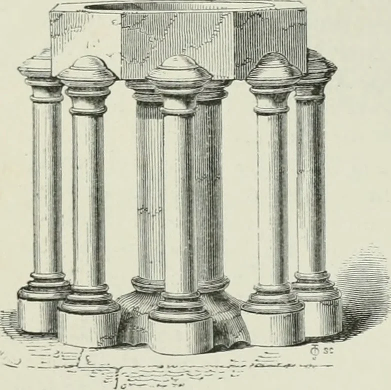 An illustration from An attempt to discriminate the styles of architecture in England, from the conquest to the reformation : with a sketch of the Grecian and Roman orders, 1881, leaf 201