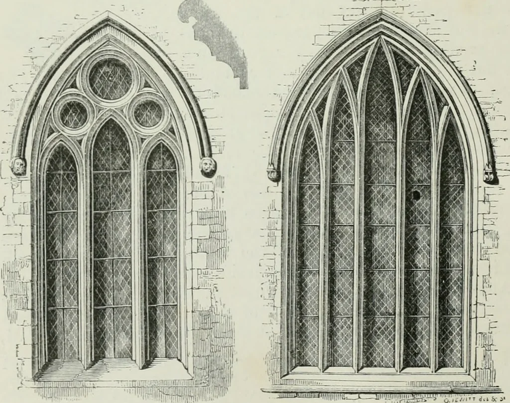 An illustration from An attempt to discriminate the styles of architecture in England, from the conquest to the reformation : with a sketch of the Grecian and Roman orders, 1881, leaf 209