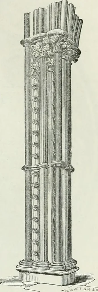 An illustration from An attempt to discriminate the styles of architecture in England, from the conquest to the reformation : with a sketch of the Grecian and Roman orders, 1881, leaf 212