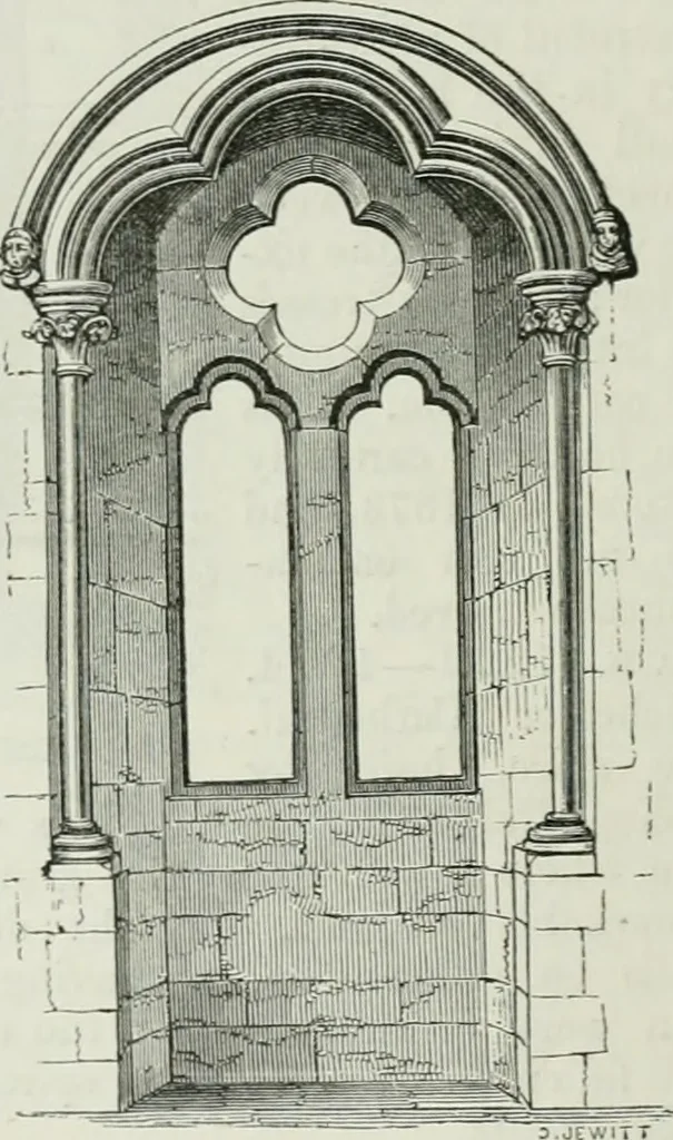 An illustration from An attempt to discriminate the styles of architecture in England, from the conquest to the reformation : with a sketch of the Grecian and Roman orders, 1881, leaf 219