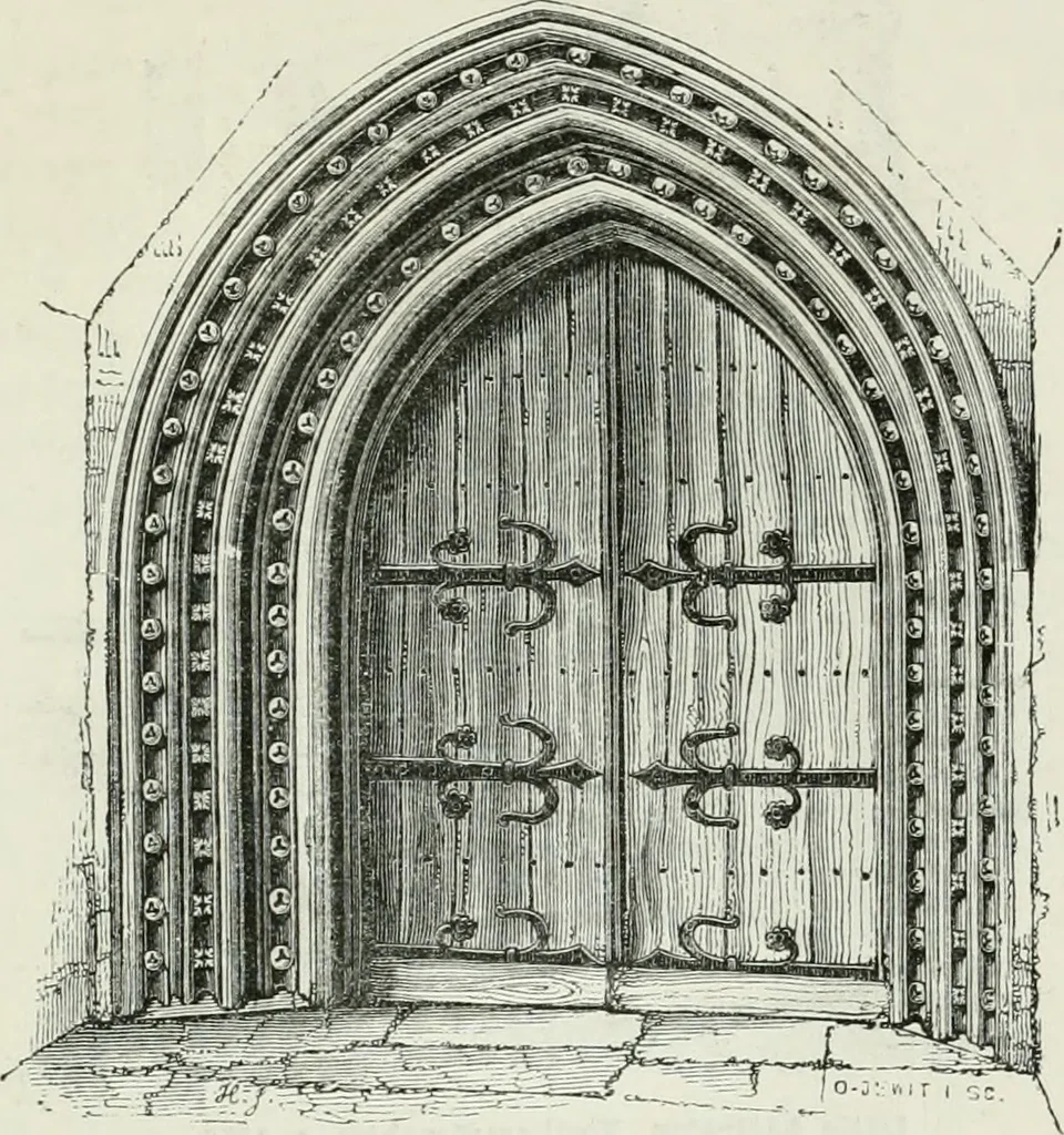 An illustration from An attempt to discriminate the styles of architecture in England, from the conquest to the reformation : with a sketch of the Grecian and Roman orders, 1881, leaf 232