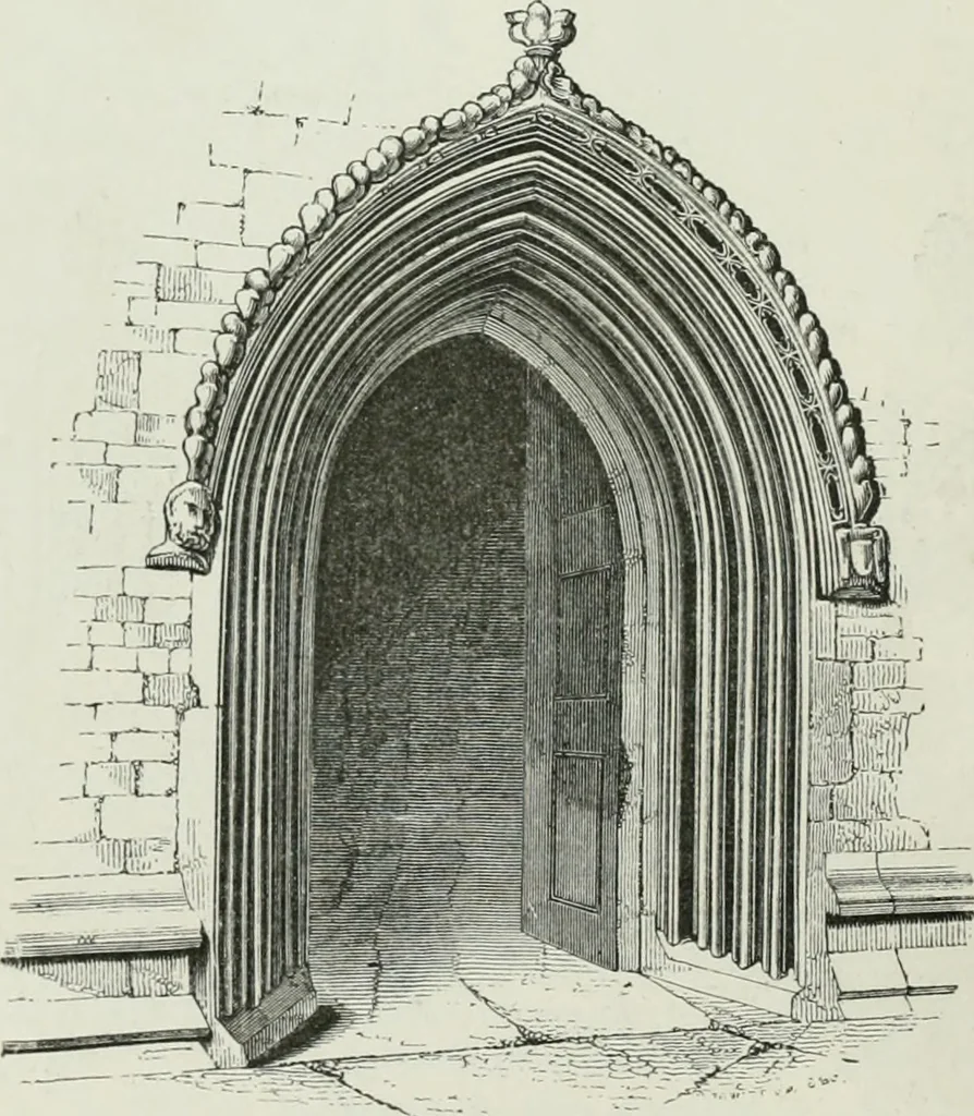 An illustration from An attempt to discriminate the styles of architecture in England, from the conquest to the reformation : with a sketch of the Grecian and Roman orders, 1881, leaf 233