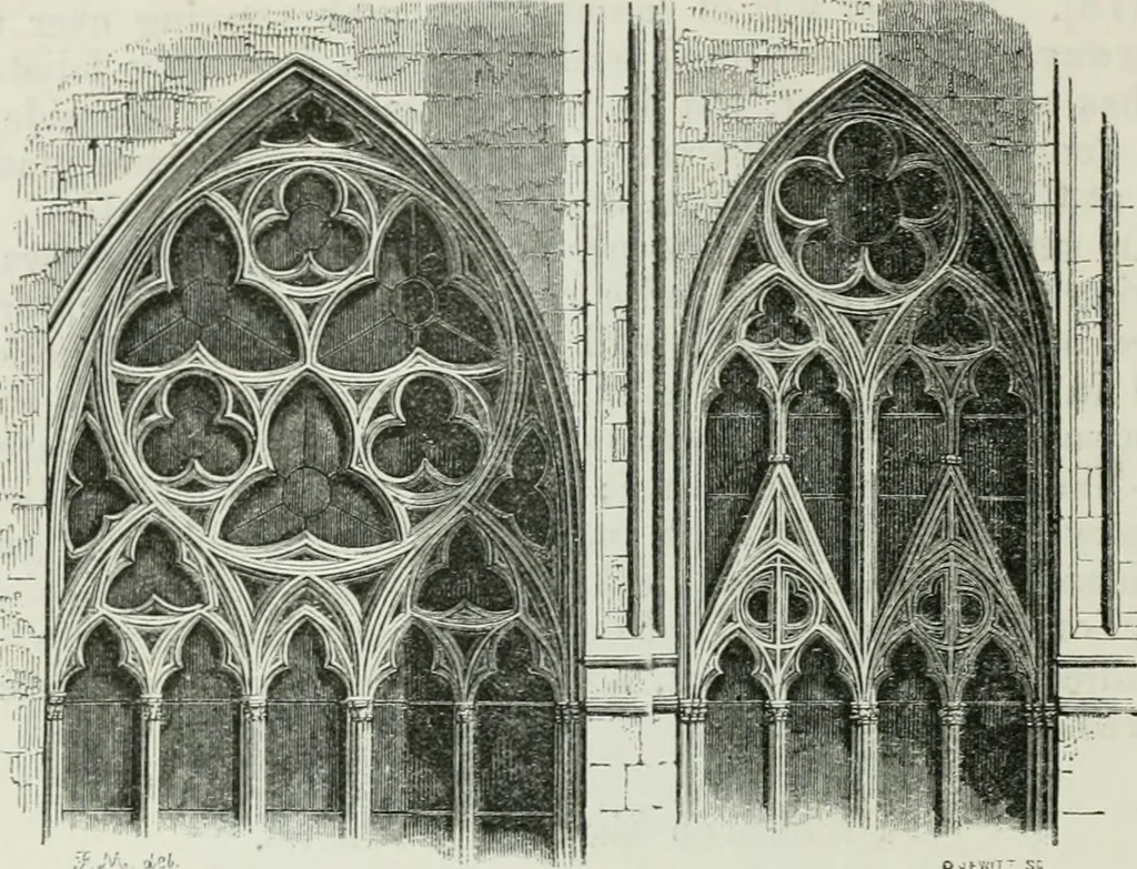 An illustration from An attempt to discriminate the styles of architecture in England, from the conquest to the reformation : with a sketch of the Grecian and Roman orders, 1881, leaf 235