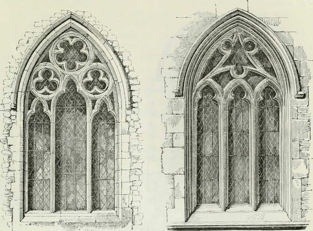 An illustration from An attempt to discriminate the styles of architecture in England, from the conquest to the reformation : with a sketch of the Grecian and Roman orders, 1881, leaf 236