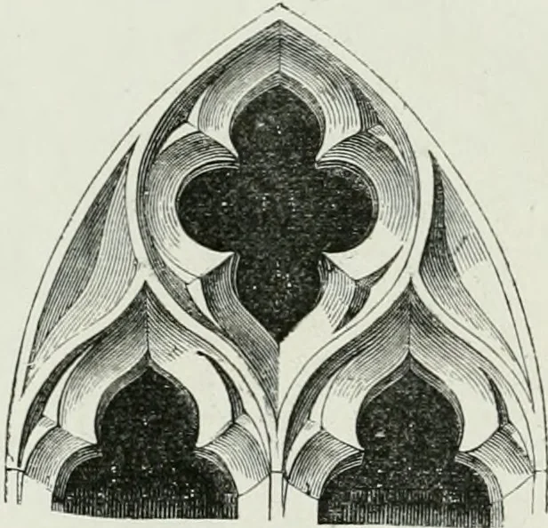 An illustration from An attempt to discriminate the styles of architecture in England, from the conquest to the reformation : with a sketch of the Grecian and Roman orders, 1881, leaf 238