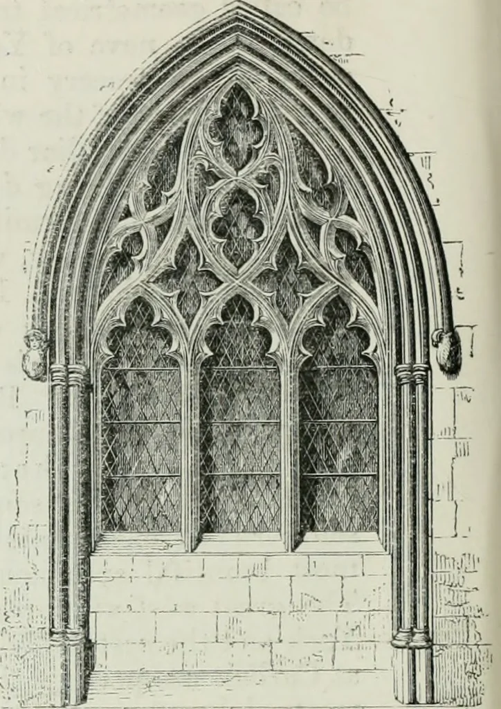 An illustration from An attempt to discriminate the styles of architecture in England, from the conquest to the reformation : with a sketch of the Grecian and Roman orders, 1881, leaf 239