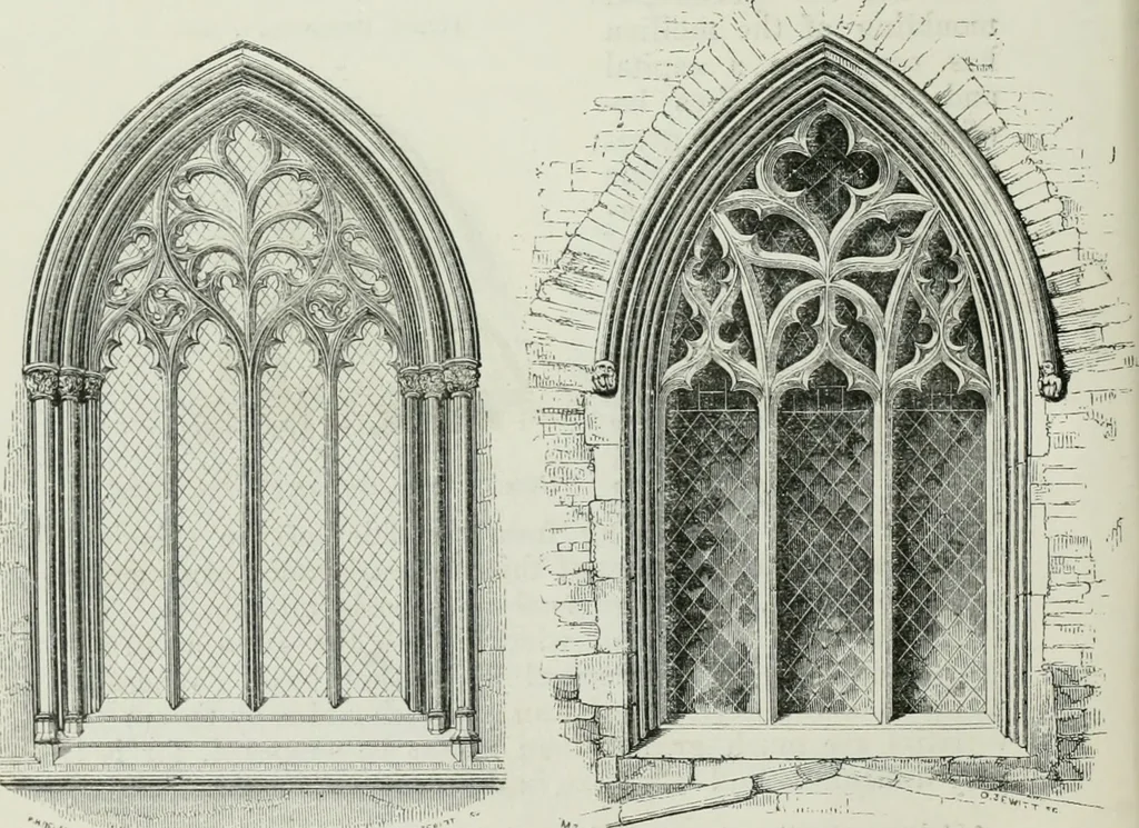 An illustration from An attempt to discriminate the styles of architecture in England, from the conquest to the reformation : with a sketch of the Grecian and Roman orders, 1881, leaf 239