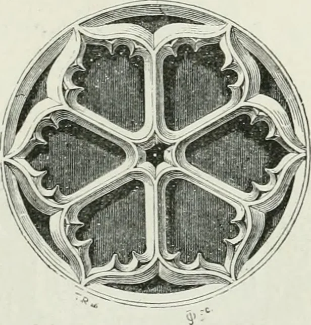 An illustration from An attempt to discriminate the styles of architecture in England, from the conquest to the reformation : with a sketch of the Grecian and Roman orders, 1881, leaf 242