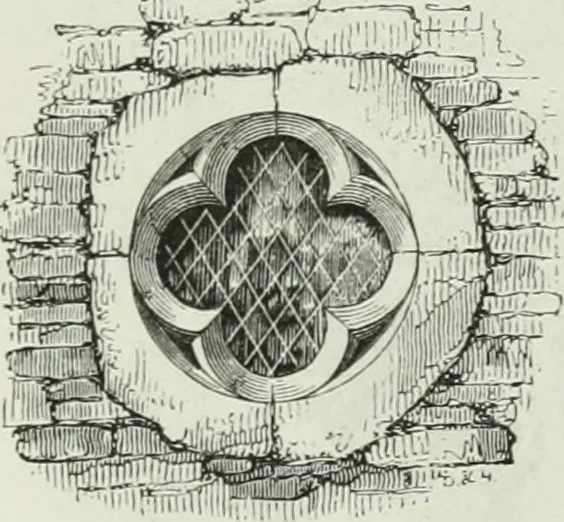 An illustration from An attempt to discriminate the styles of architecture in England, from the conquest to the reformation : with a sketch of the Grecian and Roman orders, 1881, leaf 243
