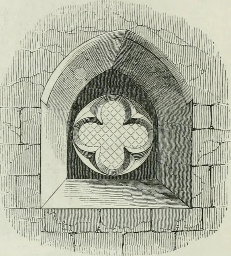 An illustration from An attempt to discriminate the styles of architecture in England, from the conquest to the reformation : with a sketch of the Grecian and Roman orders, 1881, leaf 243