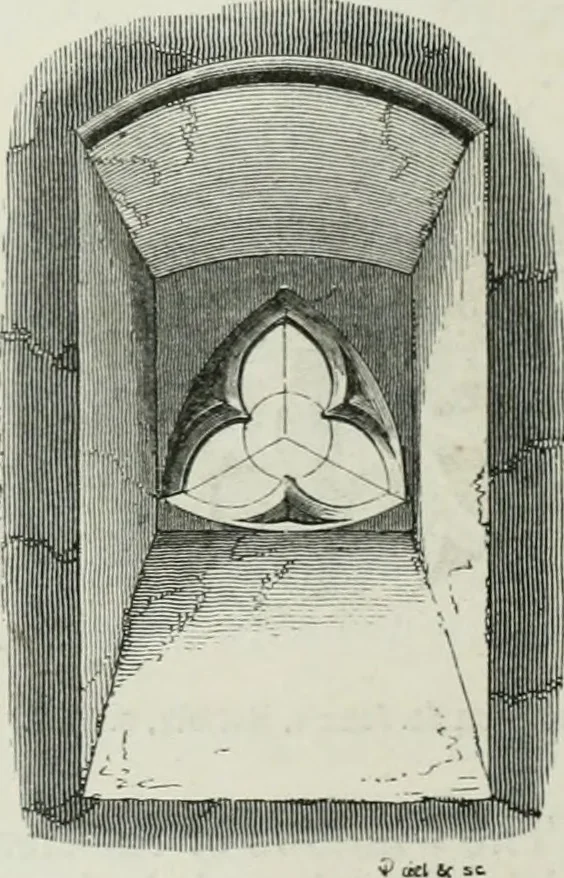 An illustration from An attempt to discriminate the styles of architecture in England, from the conquest to the reformation : with a sketch of the Grecian and Roman orders, 1881, leaf 243