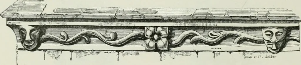 An illustration from An attempt to discriminate the styles of architecture in England, from the conquest to the reformation : with a sketch of the Grecian and Roman orders, 1881, leaf 257
