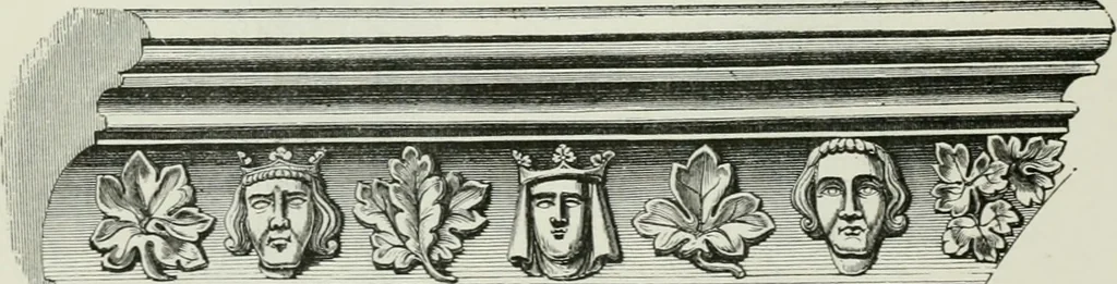 An illustration from An attempt to discriminate the styles of architecture in England, from the conquest to the reformation : with a sketch of the Grecian and Roman orders, 1881, leaf 257