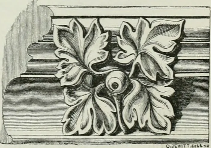 An illustration from An attempt to discriminate the styles of architecture in England, from the conquest to the reformation : with a sketch of the Grecian and Roman orders, 1881, leaf 257