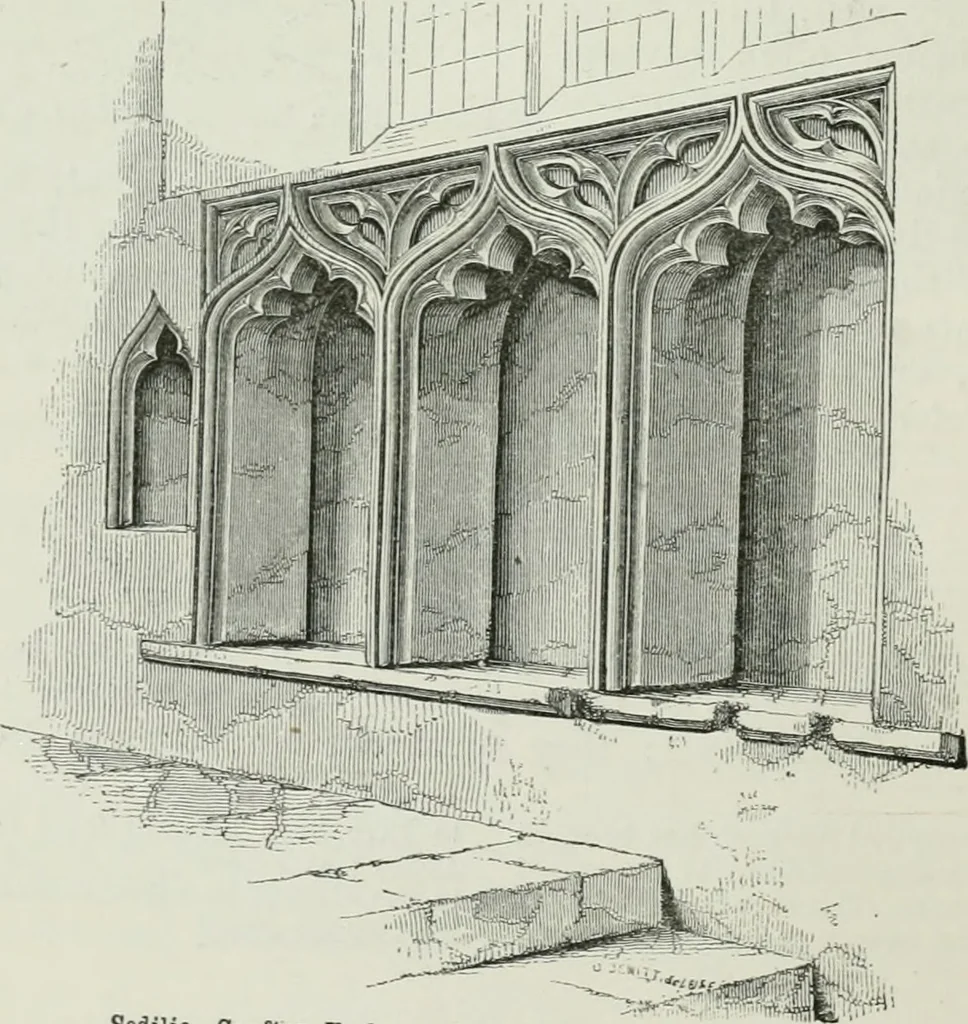 An illustration from An attempt to discriminate the styles of architecture in England, from the conquest to the reformation : with a sketch of the Grecian and Roman orders, 1881, leaf 261
