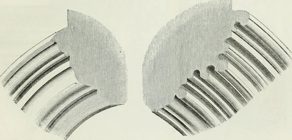 An illustration from An attempt to discriminate the styles of architecture in England, from the conquest to the reformation : with a sketch of the Grecian and Roman orders, 1881, leaf 264