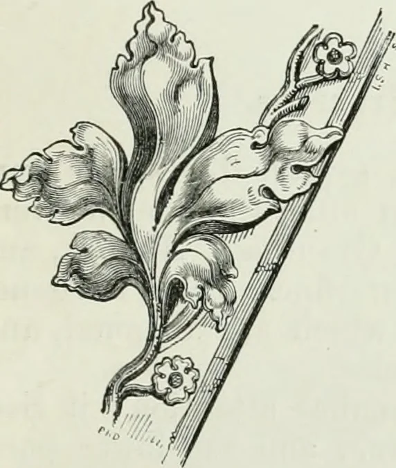 An illustration from An attempt to discriminate the styles of architecture in England, from the conquest to the reformation : with a sketch of the Grecian and Roman orders, 1881, leaf 268
