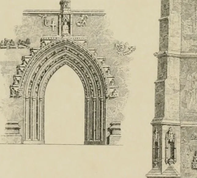 An illustration from An attempt to discriminate the styles of architecture in England, from the conquest to the reformation : with a sketch of the Grecian and Roman orders, 1881, leaf 273