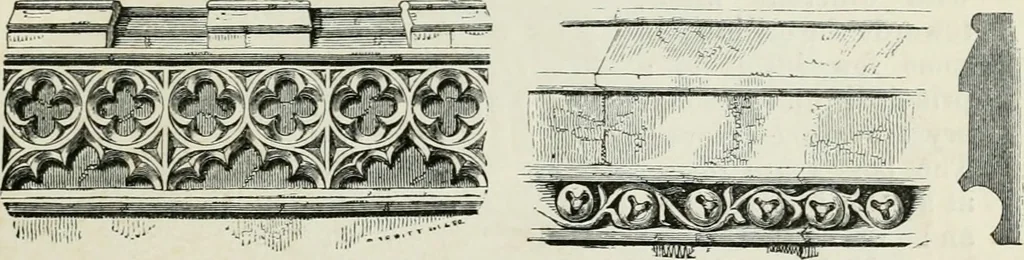 An illustration from An attempt to discriminate the styles of architecture in England, from the conquest to the reformation : with a sketch of the Grecian and Roman orders, 1881, leaf 274