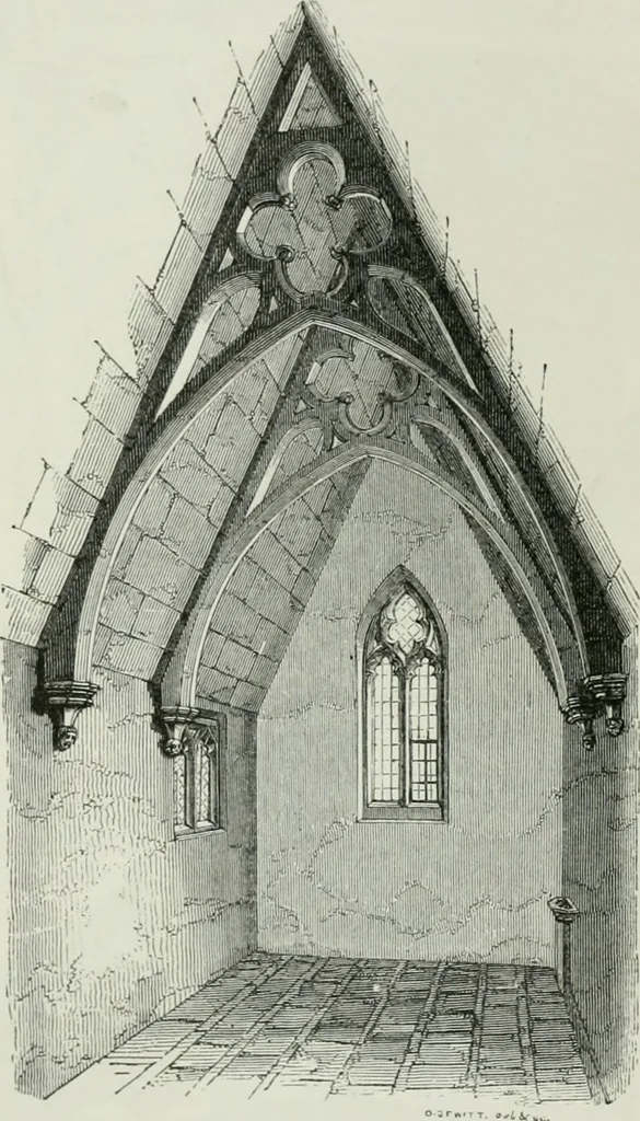An illustration from An attempt to discriminate the styles of architecture in England, from the conquest to the reformation : with a sketch of the Grecian and Roman orders, 1881, leaf 277