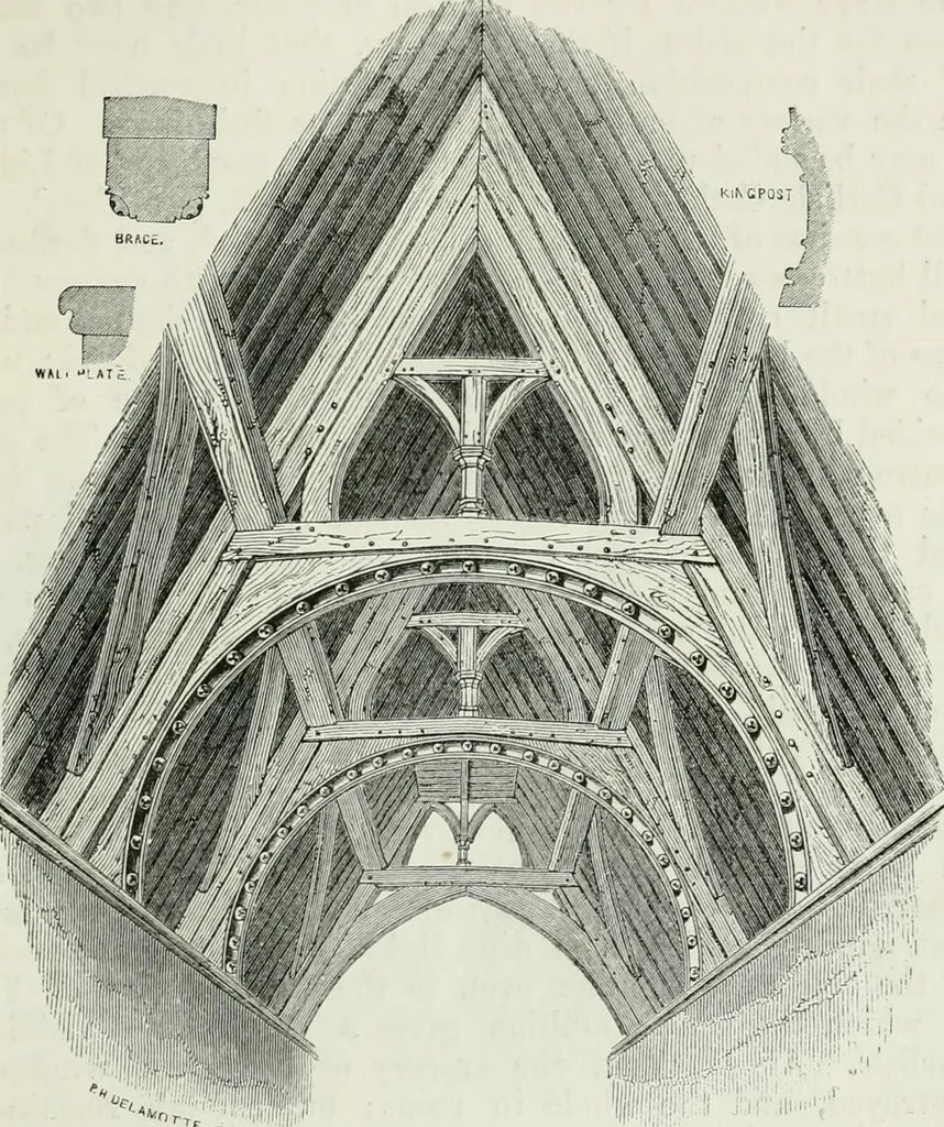 An illustration from An attempt to discriminate the styles of architecture in England, from the conquest to the reformation : with a sketch of the Grecian and Roman orders, 1881, leaf 278