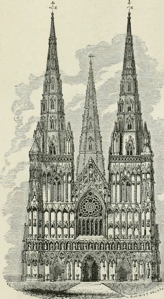 An illustration from An attempt to discriminate the styles of architecture in England, from the conquest to the reformation : with a sketch of the Grecian and Roman orders, 1881, leaf 282