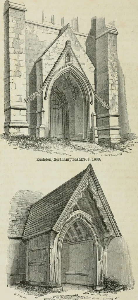 An illustration from An attempt to discriminate the styles of architecture in England, from the conquest to the reformation : with a sketch of the Grecian and Roman orders, 1881, leaf 287