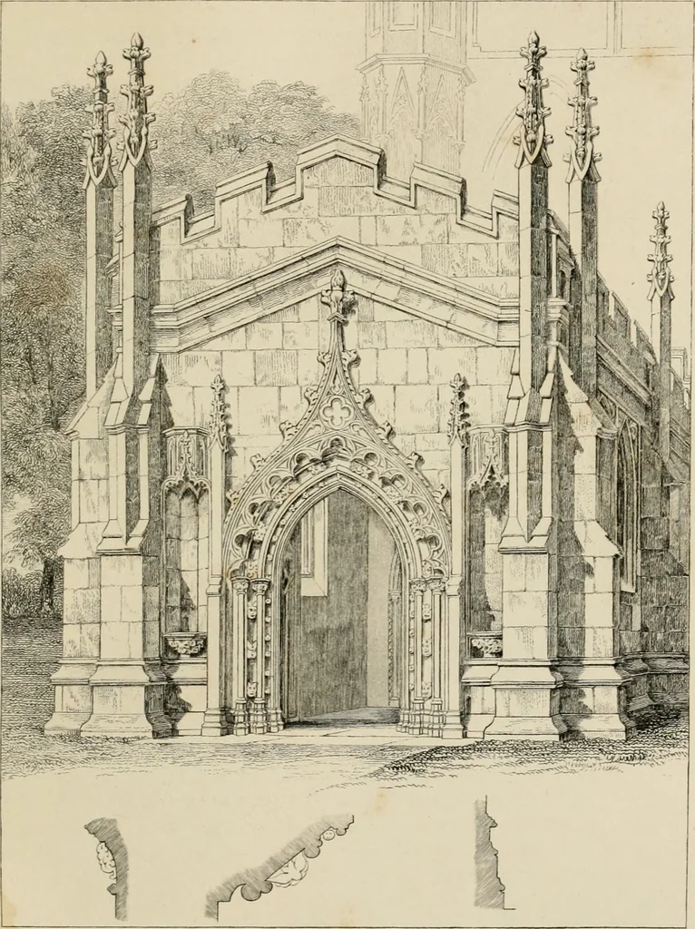 An illustration from An attempt to discriminate the styles of architecture in England, from the conquest to the reformation : with a sketch of the Grecian and Roman orders, 1881, leaf 288