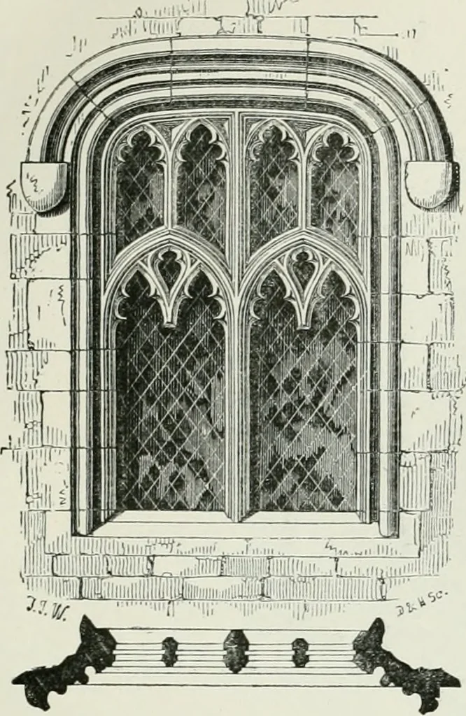 An illustration from An attempt to discriminate the styles of architecture in England, from the conquest to the reformation : with a sketch of the Grecian and Roman orders, 1881, leaf 294