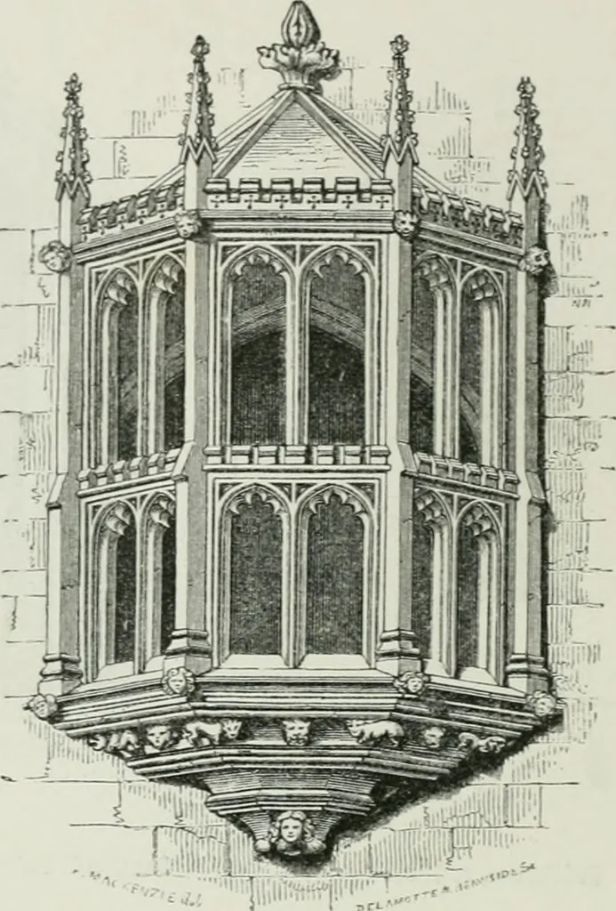 An illustration from An attempt to discriminate the styles of architecture in England, from the conquest to the reformation : with a sketch of the Grecian and Roman orders, 1881, leaf 295