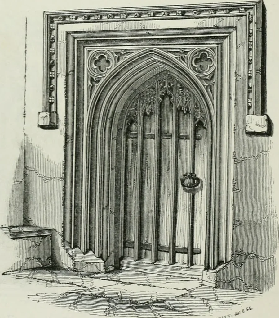 An illustration from An attempt to discriminate the styles of architecture in England, from the conquest to the reformation : with a sketch of the Grecian and Roman orders, 1881, leaf 295