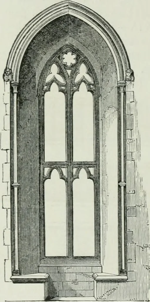 An illustration from An attempt to discriminate the styles of architecture in England, from the conquest to the reformation : with a sketch of the Grecian and Roman orders, 1881, leaf 303