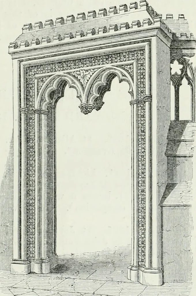An illustration from An attempt to discriminate the styles of architecture in England, from the conquest to the reformation : with a sketch of the Grecian and Roman orders, 1881, leaf 306