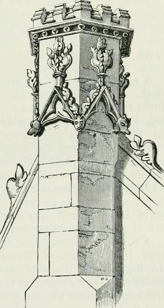An illustration from An attempt to discriminate the styles of architecture in England, from the conquest to the reformation : with a sketch of the Grecian and Roman orders, 1881, leaf 318