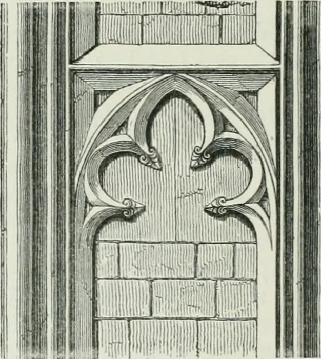 An illustration from An attempt to discriminate the styles of architecture in England, from the conquest to the reformation : with a sketch of the Grecian and Roman orders, 1881, leaf 319