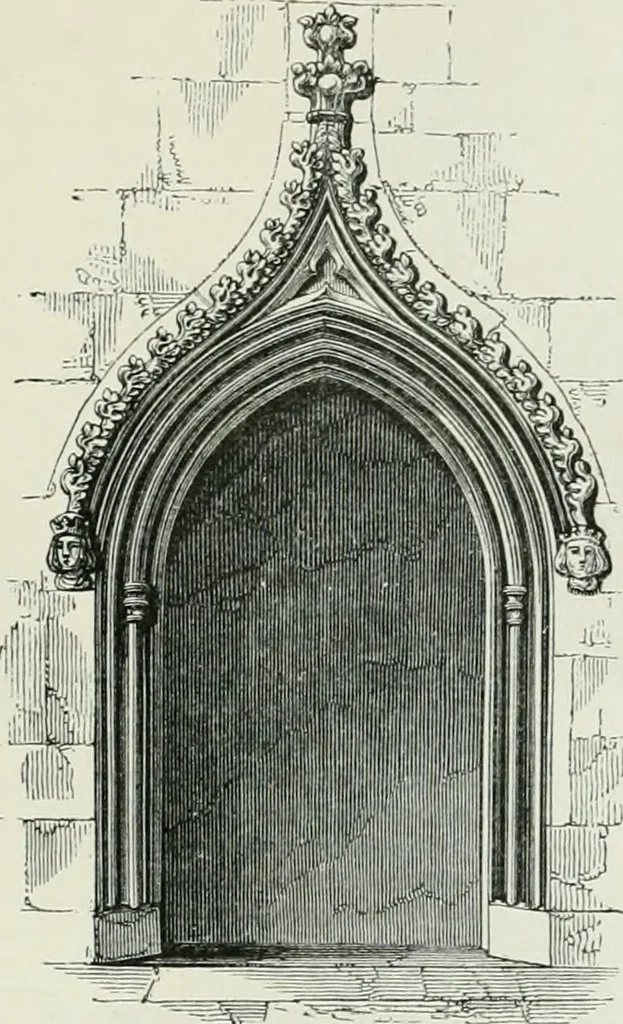 An illustration from An attempt to discriminate the styles of architecture in England, from the conquest to the reformation : with a sketch of the Grecian and Roman orders, 1881, leaf 326