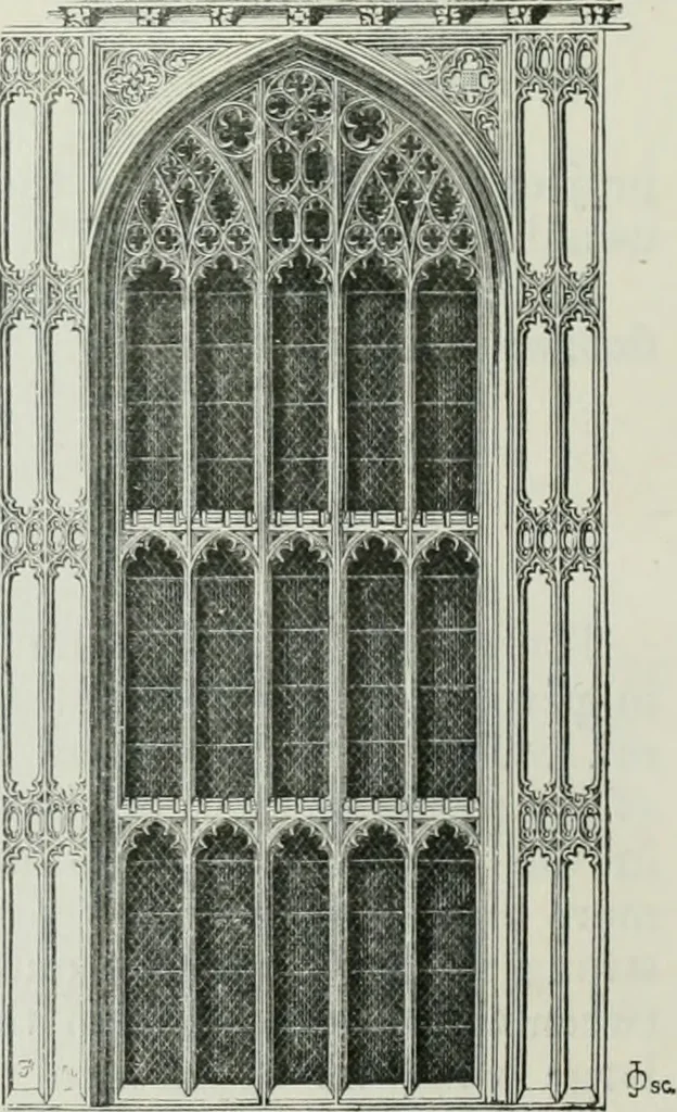 An illustration from An attempt to discriminate the styles of architecture in England, from the conquest to the reformation : with a sketch of the Grecian and Roman orders, 1881, leaf 327