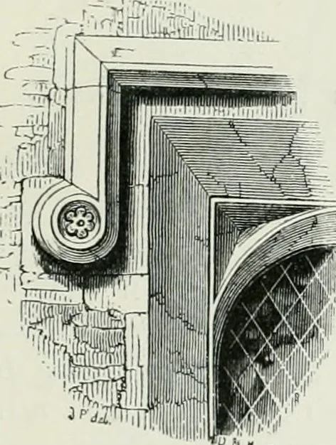 An illustration from An attempt to discriminate the styles of architecture in England, from the conquest to the reformation : with a sketch of the Grecian and Roman orders, 1881, leaf 340