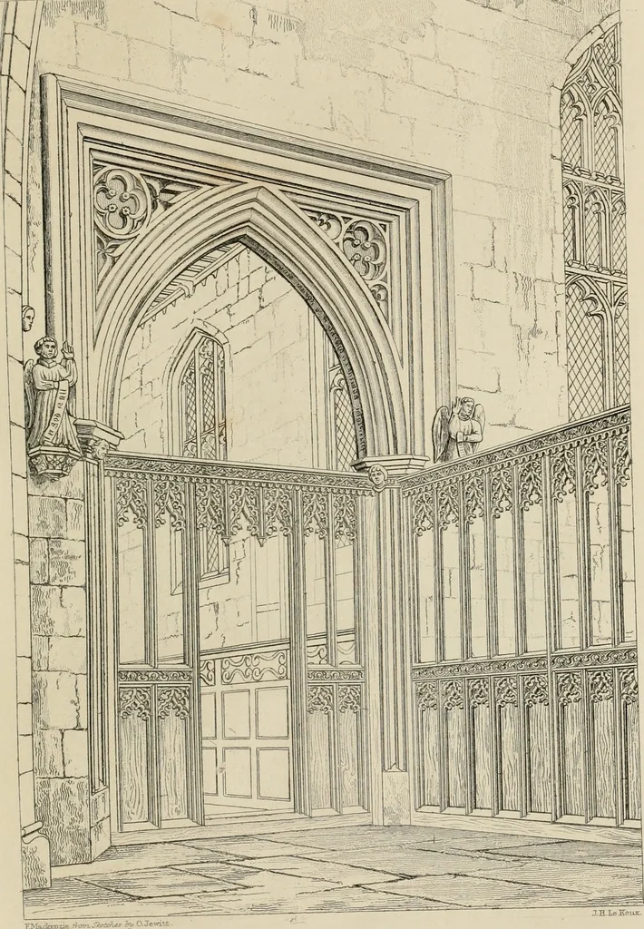 An illustration from An attempt to discriminate the styles of architecture in England, from the conquest to the reformation : with a sketch of the Grecian and Roman orders, 1881, leaf 342