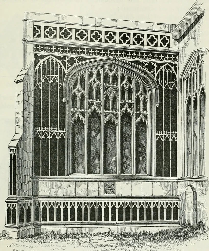 An illustration from An attempt to discriminate the styles of architecture in England, from the conquest to the reformation : with a sketch of the Grecian and Roman orders, 1881, leaf 346