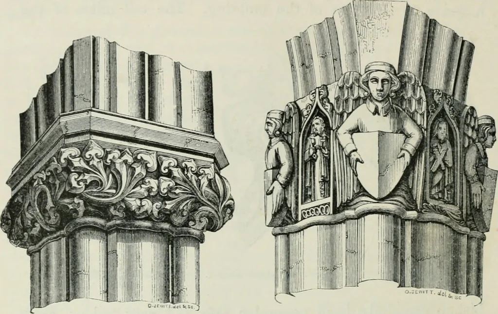 An illustration from An attempt to discriminate the styles of architecture in England, from the conquest to the reformation : with a sketch of the Grecian and Roman orders, 1881, leaf 349