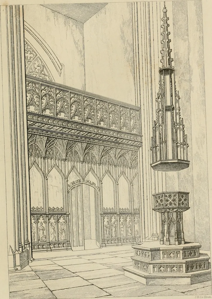 An illustration from An attempt to discriminate the styles of architecture in England, from the conquest to the reformation : with a sketch of the Grecian and Roman orders, 1881, leaf 368