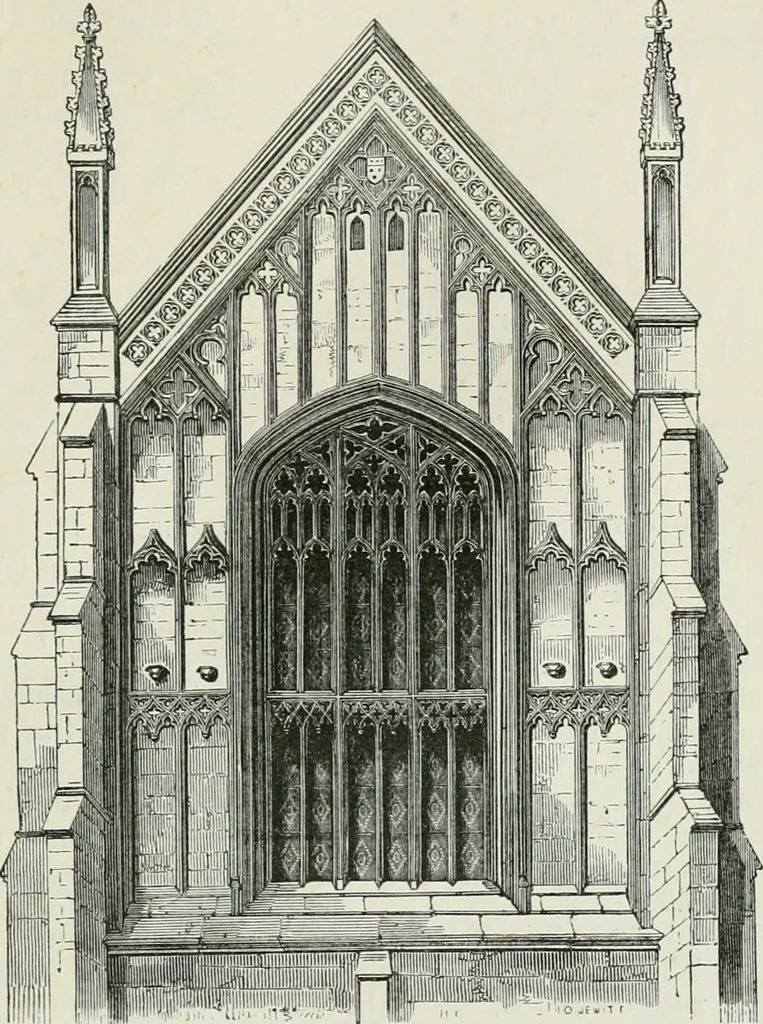 An illustration from An attempt to discriminate the styles of architecture in England, from the conquest to the reformation : with a sketch of the Grecian and Roman orders, 1881, leaf 378
