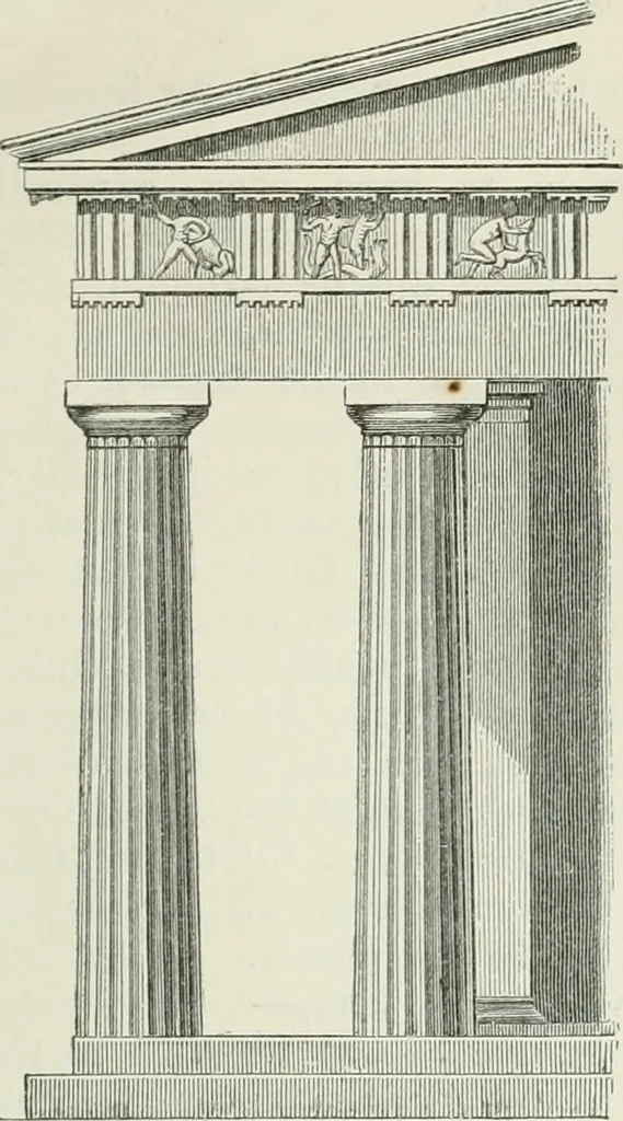 An illustration from An attempt to discriminate the styles of architecture in England, from the conquest to the reformation : with a sketch of the Grecian and Roman orders, 1881, leaf 38