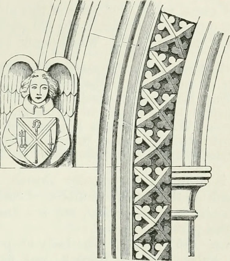 An illustration from An attempt to discriminate the styles of architecture in England, from the conquest to the reformation : with a sketch of the Grecian and Roman orders, 1881, leaf 396