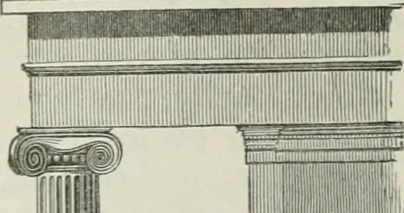 An illustration from An attempt to discriminate the styles of architecture in England, from the conquest to the reformation : with a sketch of the Grecian and Roman orders, 1881, leaf 45