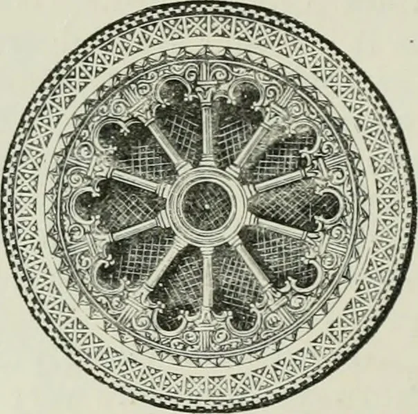 An illustration from An attempt to discriminate the styles of architecture in England, from the conquest to the reformation : with a sketch of the Grecian and Roman orders, 1881, leaf 71