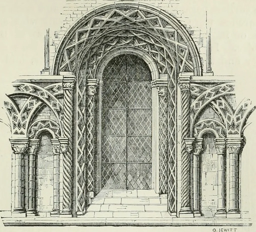 An illustration from An attempt to discriminate the styles of architecture in England, from the conquest to the reformation : with a sketch of the Grecian and Roman orders, 1881, leaf 72